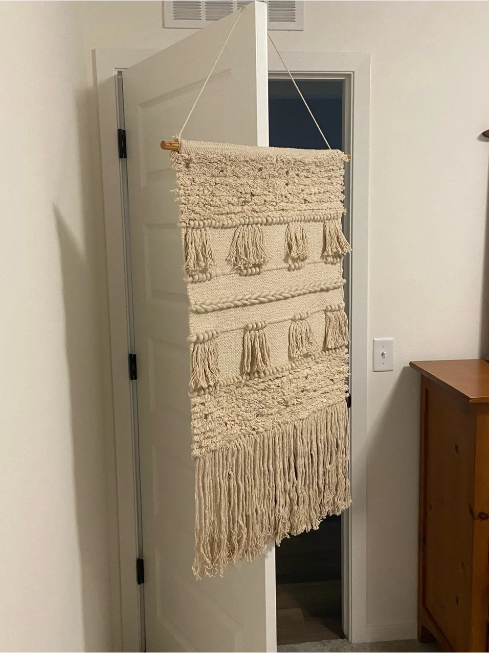Neutral Cream Macramé Wall Hanging — Handmade Boho Wall Decor